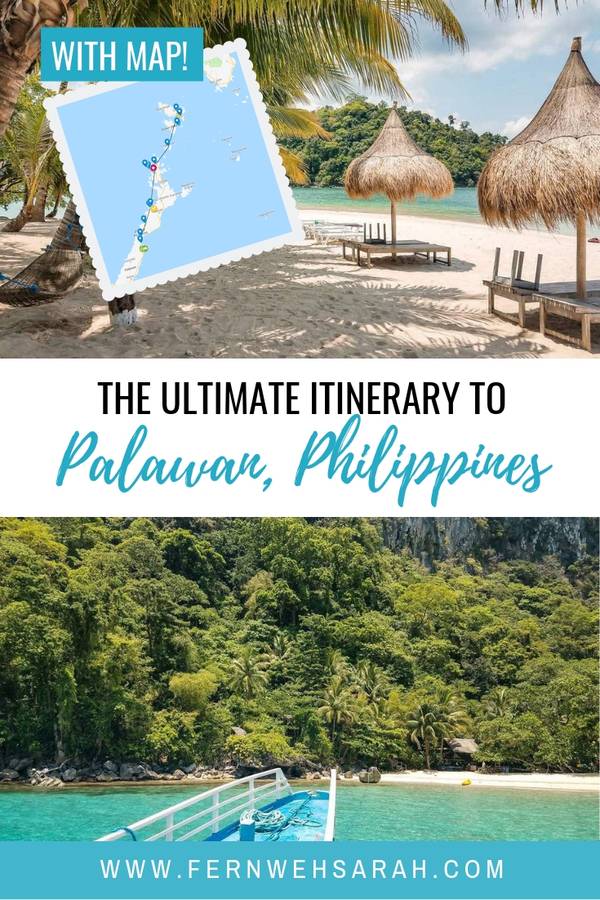 Ultimate itinerary Palawan Philippines with Map Pin
