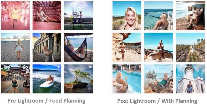 Make your feed consistent to grow followers on Instagram - Pre/Post Comparison