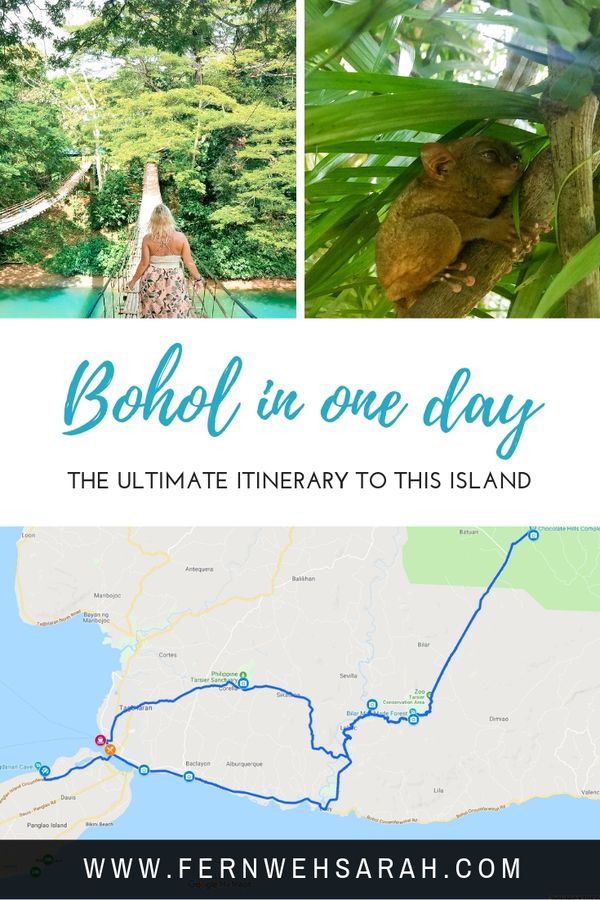 The Ultimate Itinerary to Bohol, Philippines - Pinterest Image for Fernwehsarah's Blog Article