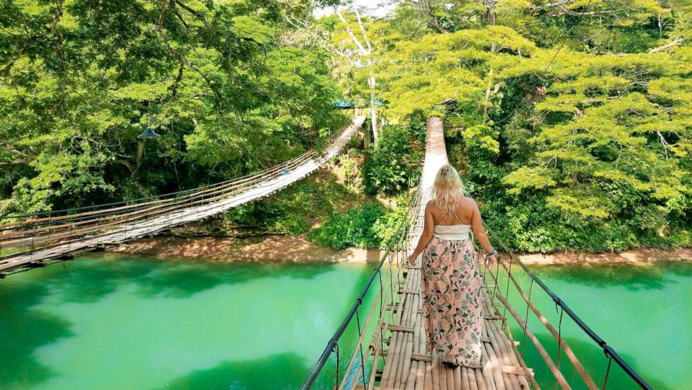Fernwehsarah on Twin Bridge in Bohol