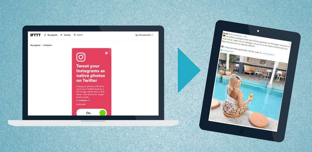 Tweet your Instagram pictures automated to Twitter with IFTTT - Automation - How to become an Instagram model / how to become an Instagram influencer