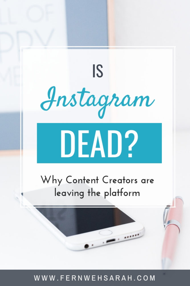 Is Instagram Dead? A brand talk of an Influencer that is annoyed.