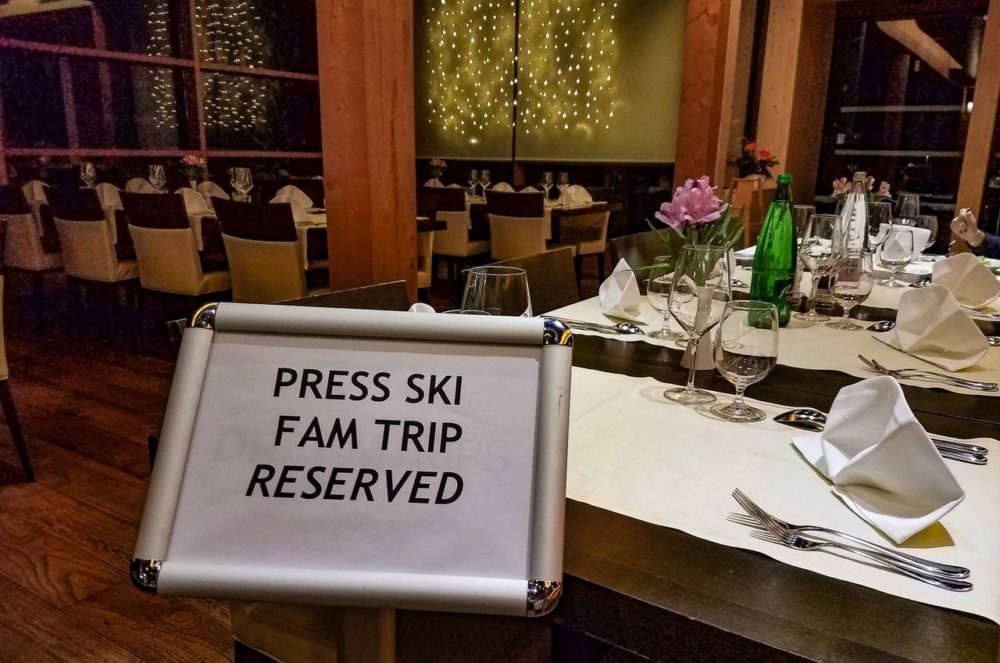 Table reservation in restaurant at Eco Hotel Bohinj - find the best ski resorts in Slovenia - the ultimate guide to skiing in Slovenia
