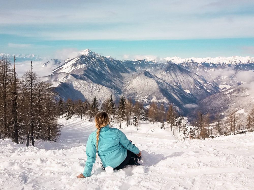 View from Krvavec Ski Resort - find the best ski resorts in Slovenia - the ultimate guide to skiing in Slovenia