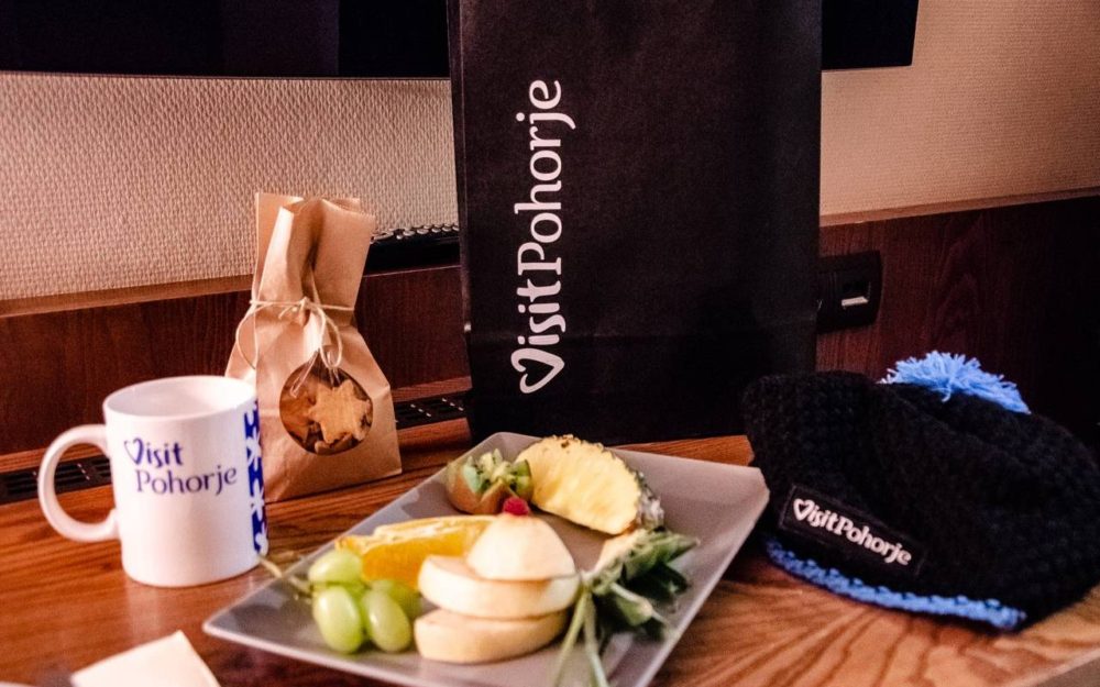 Little presents in my room at at hotel Arena Maribor Pohorje - find the best ski resorts in Slovenia - the ultimate guide to skiing in Slovenia