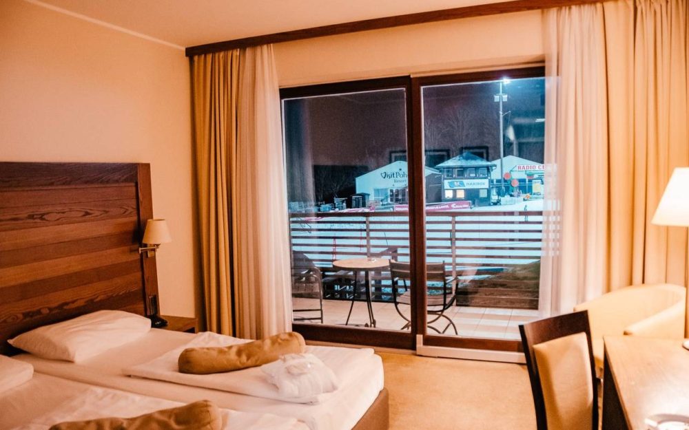 Room with ski slope view at at hotel Arena Maribor Pohorje - find the best ski resorts in Slovenia - the ultimate guide to skiing in Slovenia