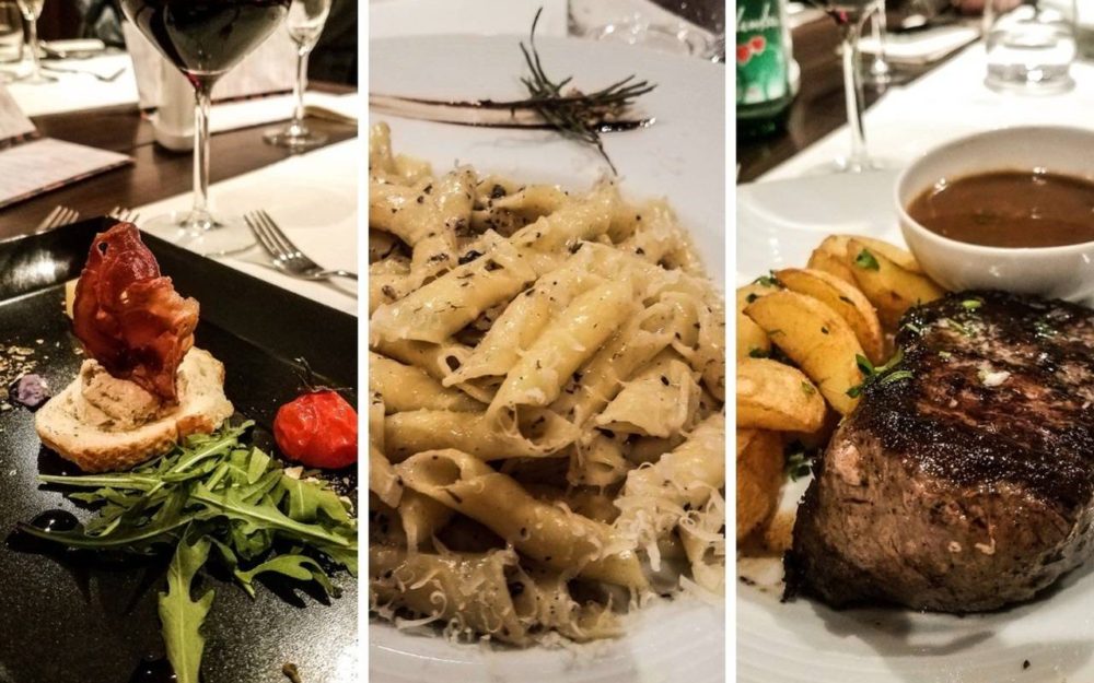 Awesome food at restaurant from Hotel Arena in Maribor Pohorje - find the best ski resorts in Slovenia - the ultimate guide to skiing in Slovenia