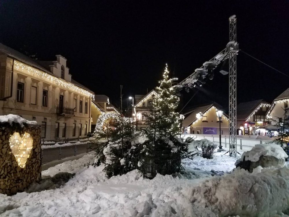 Kranjska Gora at night - find the best ski resorts in Slovenia - the ultimate guide to skiing in Slovenia