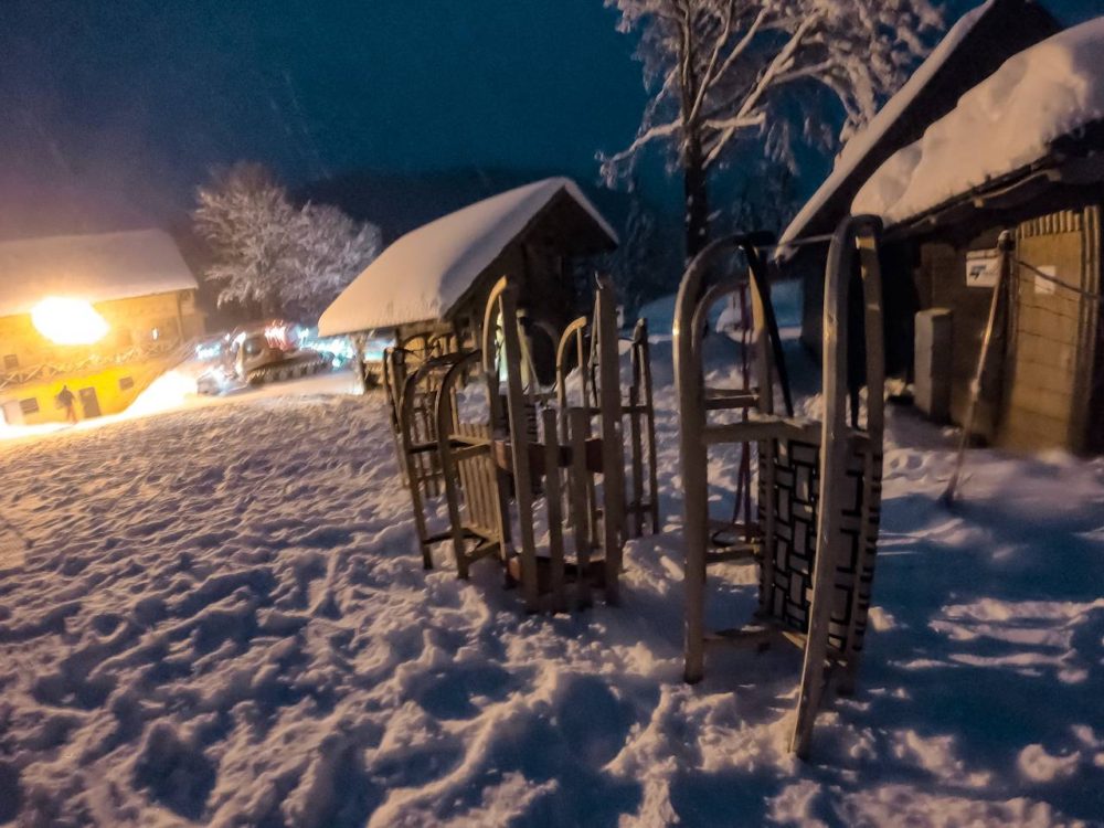 Night Sledding at Soriska Planina Alpventure Ski Resort - find the best ski resorts in Slovenia - the ultimate guide to skiing in Slovenia