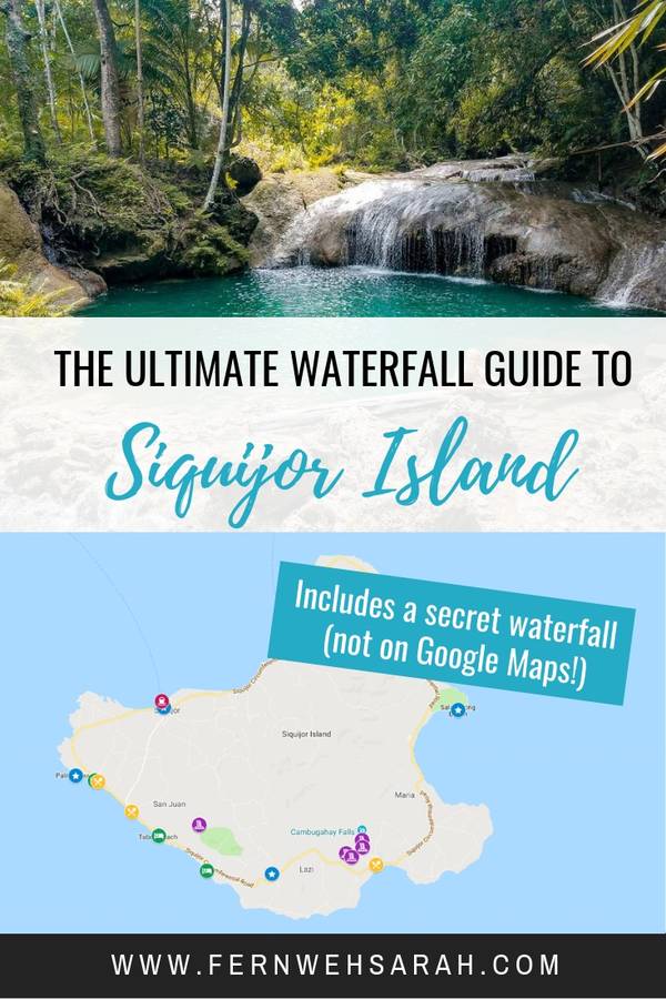 Waterfalls in Siquijor Island - the ultimate guide to the instaworthy waterfalls in the Philippines Pin