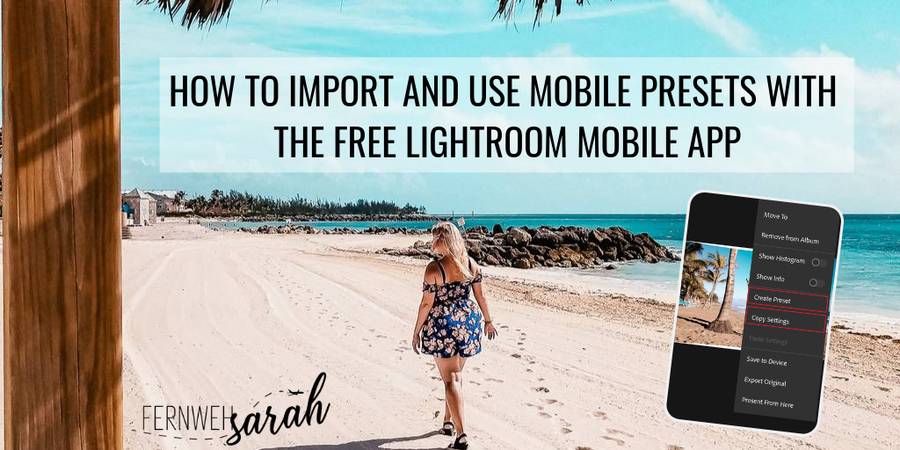 How to import and use mobile Lightroom presets with the app screenshot tutorial