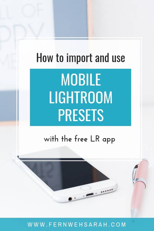 How to import and use mobile Lightroom presets with the app screenshot tutorial