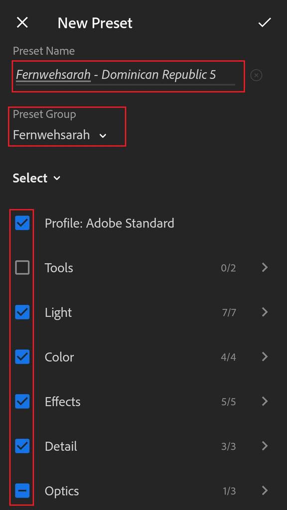 How to import and use mobile Lightroom presets with the app screenshot tutorial