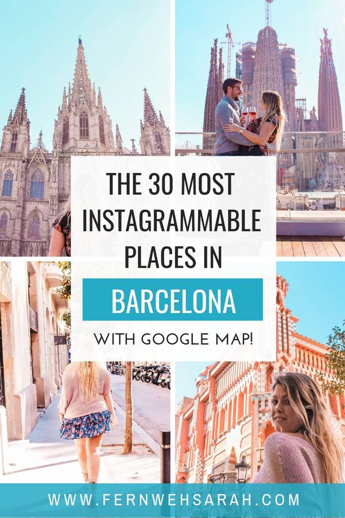 Find the 30 best instagrammable places in Barcelona - complete guide to insta-worthy shots with map!