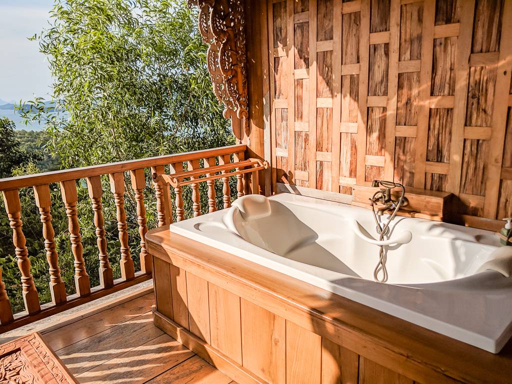 Santhiya Koh Yao Yai Resort & Spa Review Outdoor bathtub on Balcony
