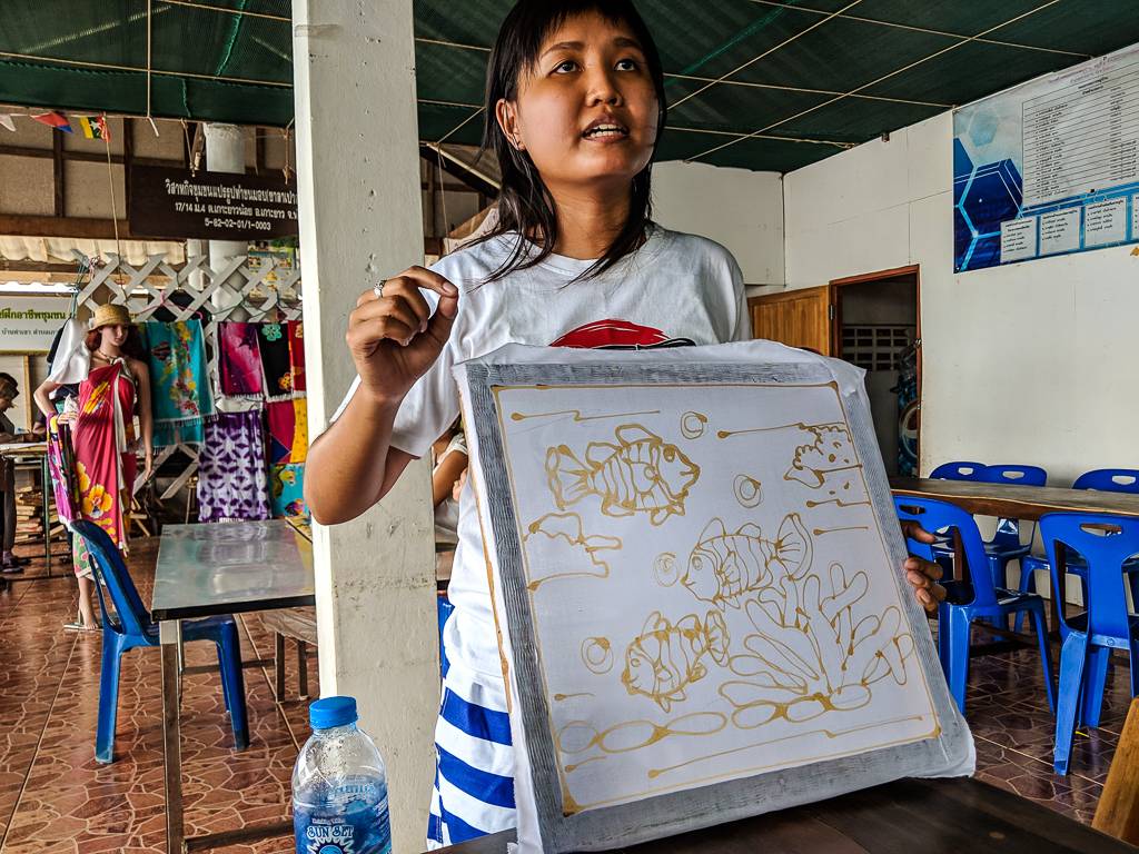 Learning how to batic on Koh Yao Noi