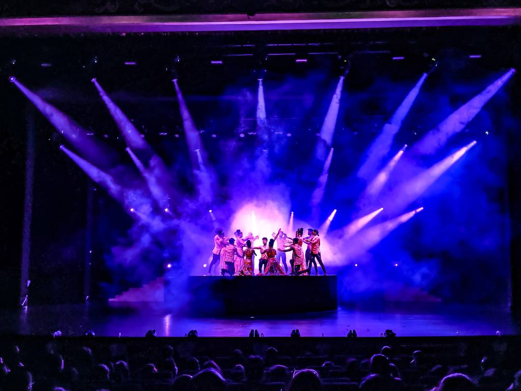 Show at the Raj Mahal Theatre at Bollywood Parks Dubai