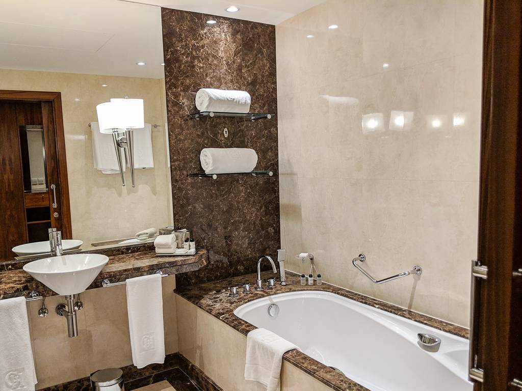 Master Bathroom in Suite at Grosvenor House Dubai