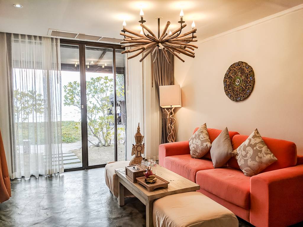 Living Room of Natai Beach Resort and Spa Review Phang Nga Thailand