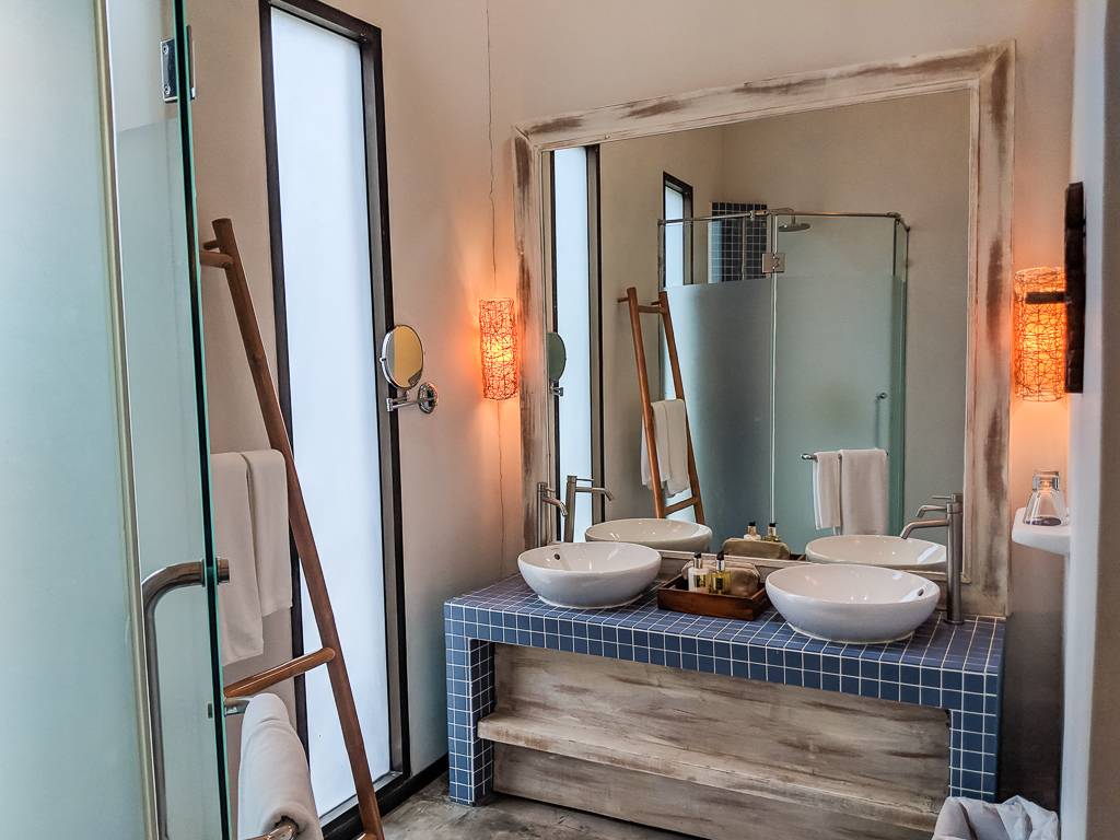 Natai Beach Resort and Spa Review Phang Nga Thailand Bathroom of Beach Villa