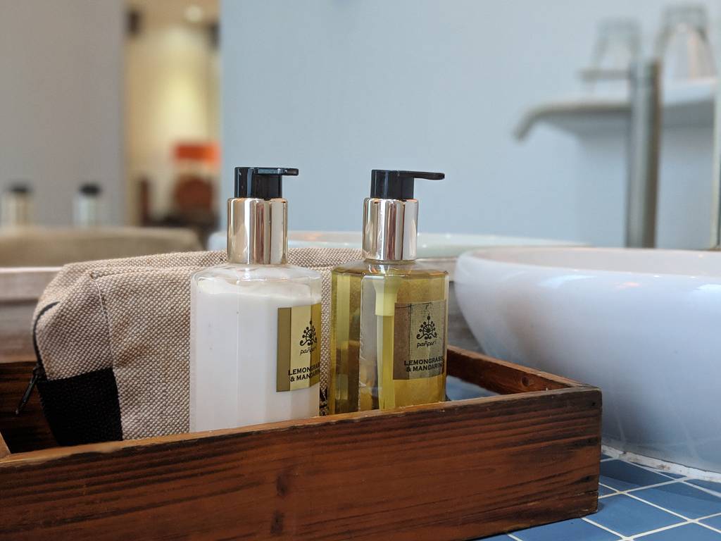 Natai Beach Resort and Spa Review Phang Nga Thailand Bathroom Amenities