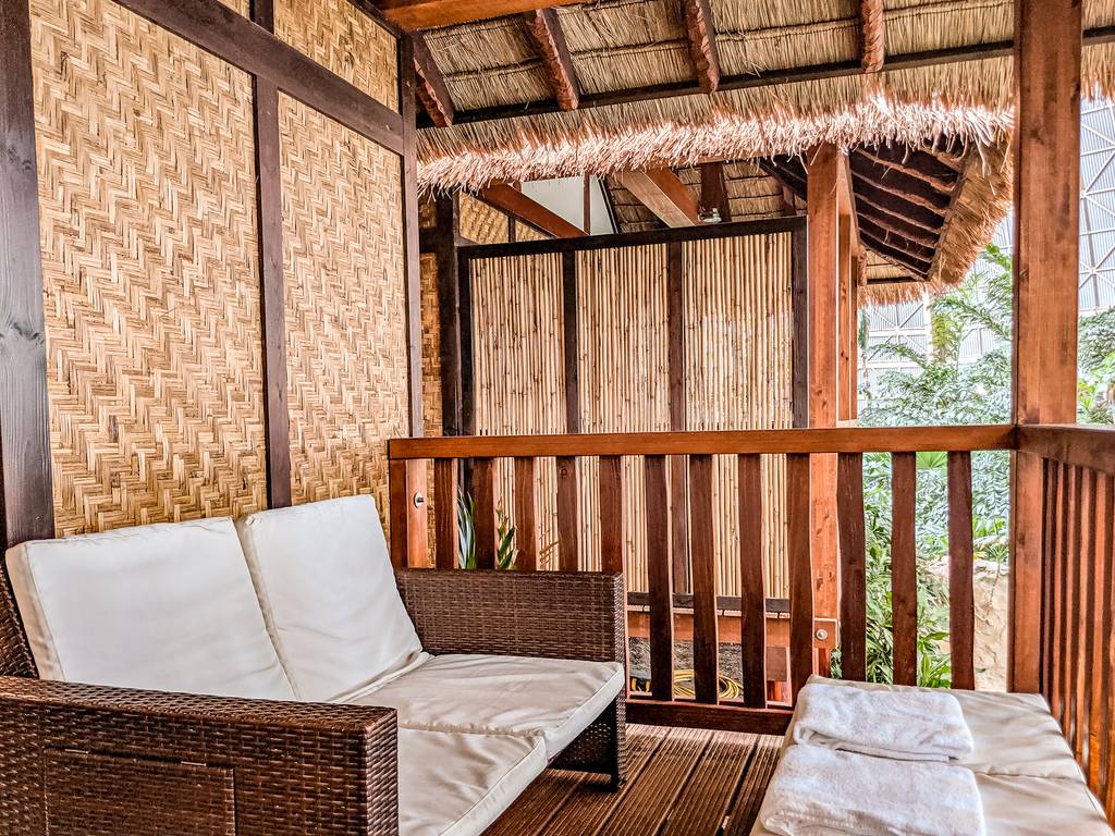 Balcony of Junior Suite at Tropical Islands Berlin