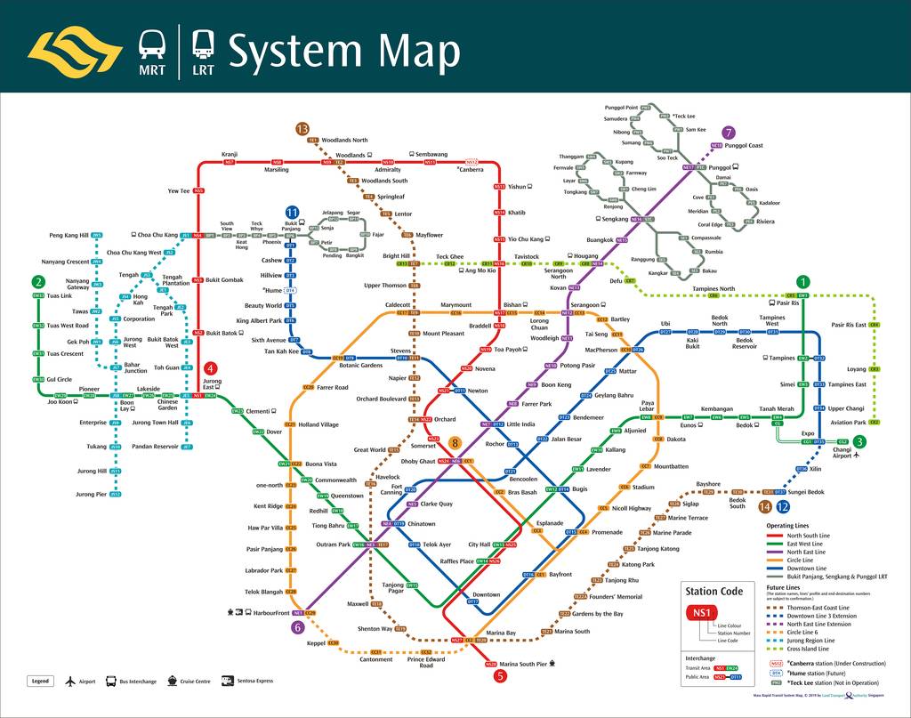 Singapore MRT map