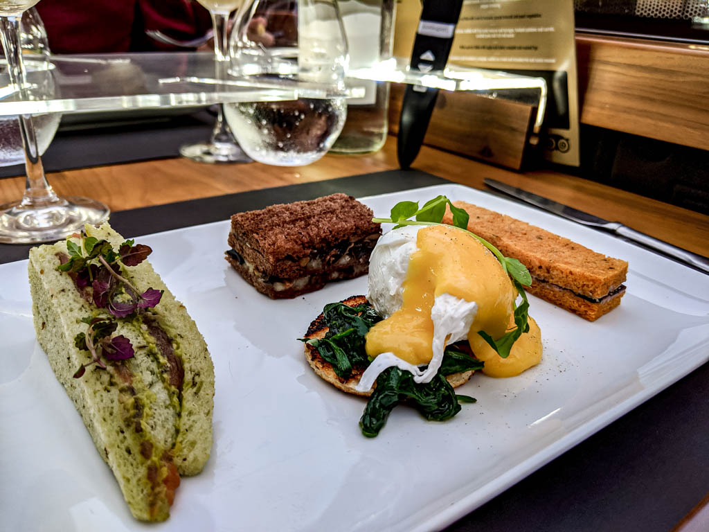 The savoury course of our Afternoon Tea Bus London Experience