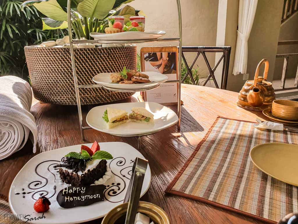 Afternoon Tea in our private pool villa in Sanur