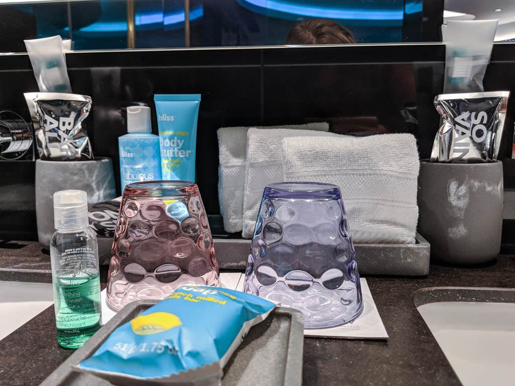 Bathroom amenities at W Suite in W Hotel Dubai Palm Jumeirah