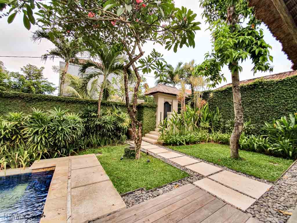 Garden of our private pool villa in Sanur