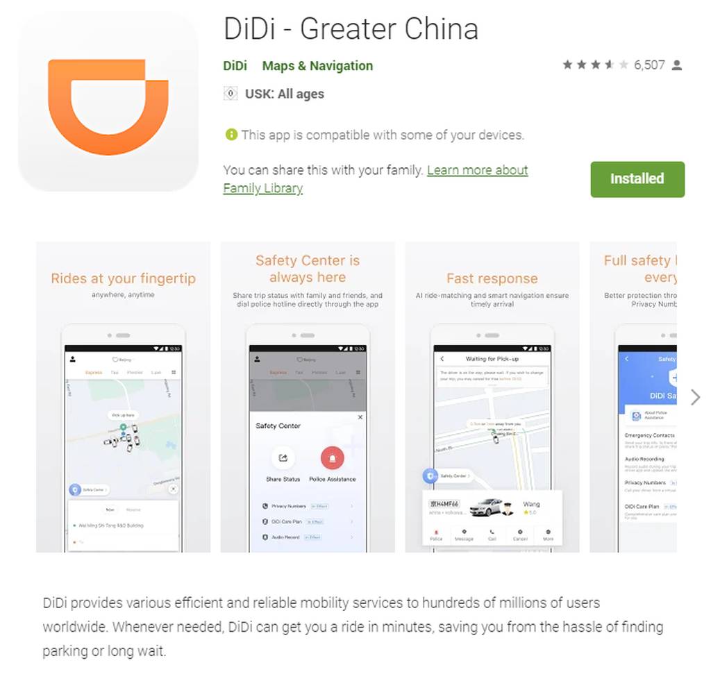 China Travel Tips for apps: DiDi for booking cabs in China