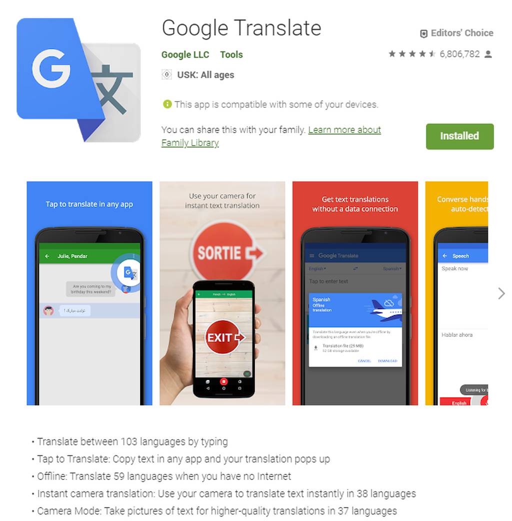 China Travel Tips for apps: Google Translate