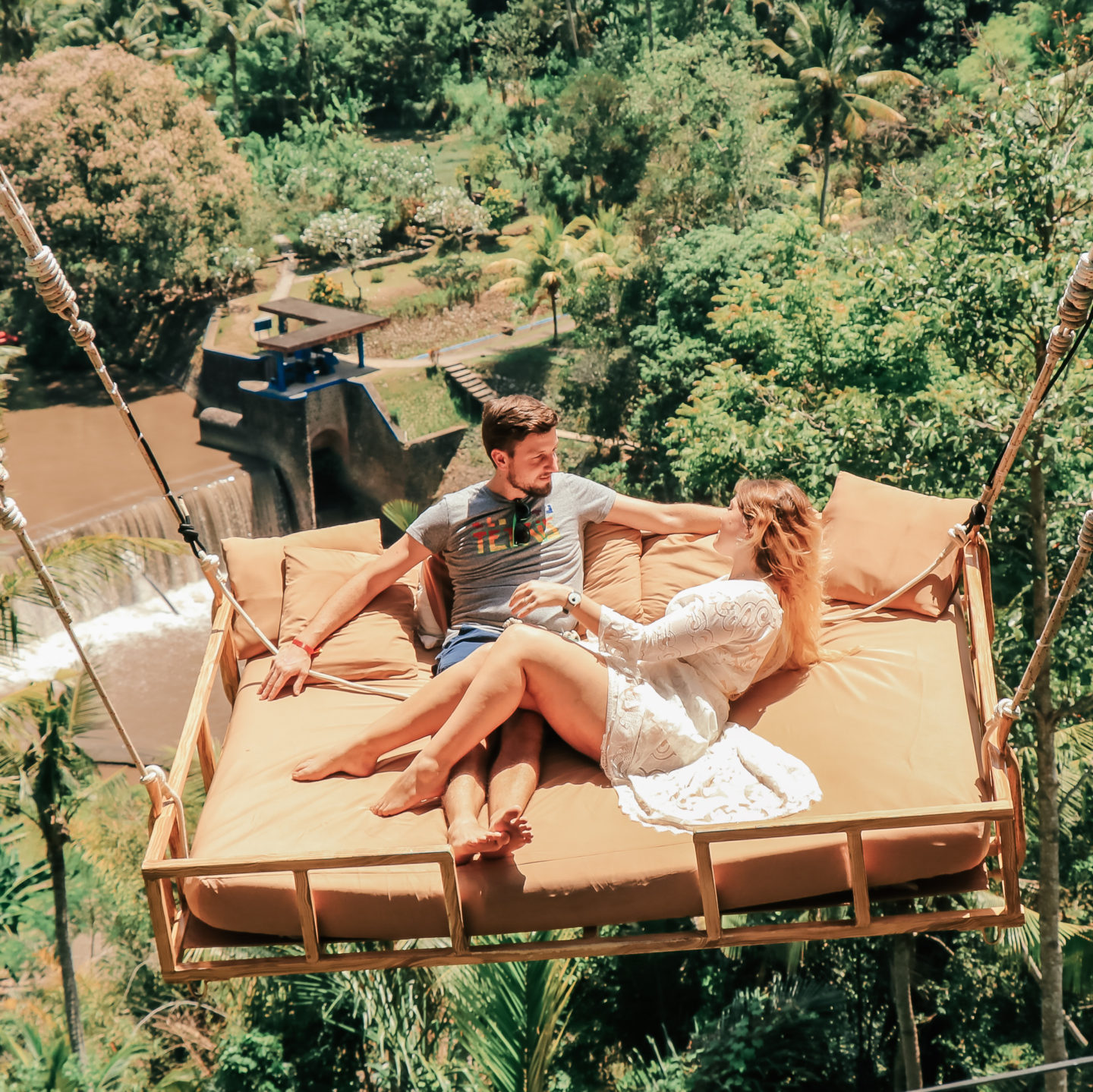 Sarah and Markus at the Bali swing