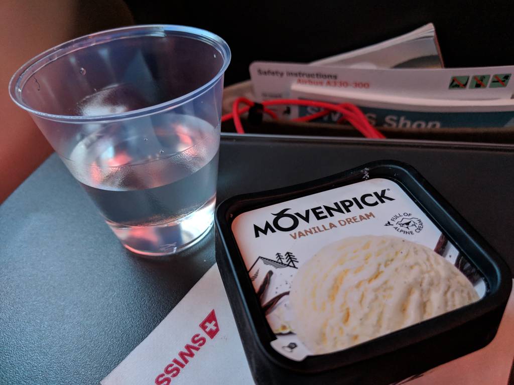 Swiss Air Economy Food Ice Cream Movenpick