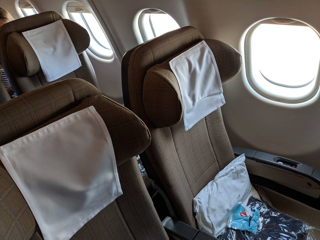 Swiss Air Economy Class Seat Amenities