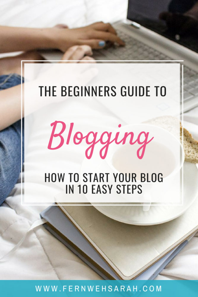 Pin for Blog article - How to start a blog in 10 simple steps - Blogging for Beginners